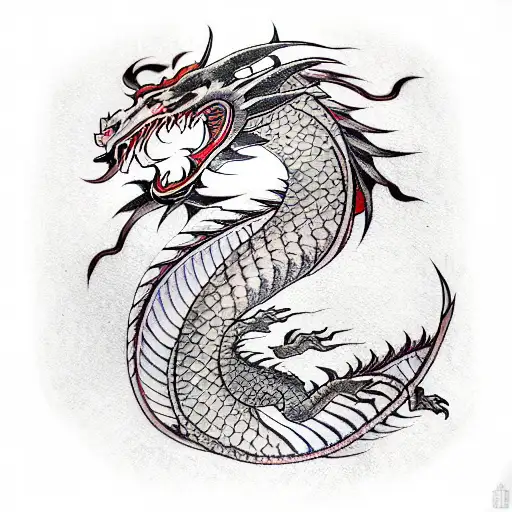 Dragon preist pope tattoo design idea