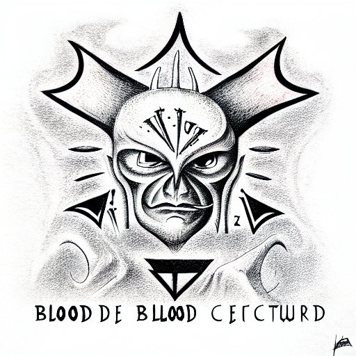 blood sacrifice  demon ritual tattoo design idea