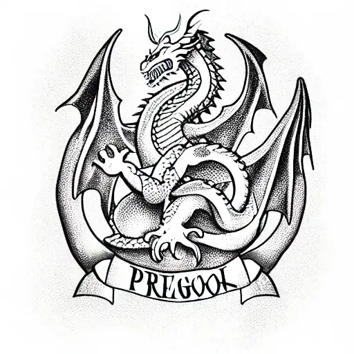 Dragon preist pope tattoo design idea