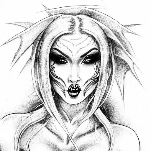 demon prostitute  tattoo design idea