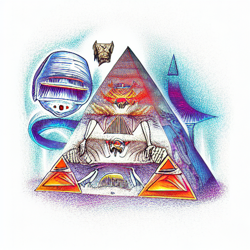 pyramid sacrifice to Murdock  tattoo design idea