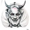 demon pope tattoo design idea