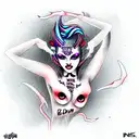 demon prostitute  tattoo design idea