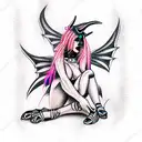 demon prostitute  tattoo design idea