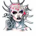 demon prostitute  tattoo design idea