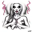 demon prostitute  tattoo design idea