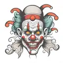 clown face  tattoo design idea