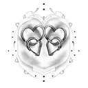 Two Hearts In The Shape Of Handcuffs tattoo design idea