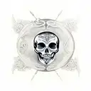 memento mori, skeleton, death, hourglass tattoo design idea