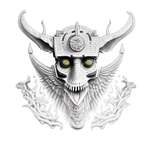 moloch eat ukrainian childrens tattoo design idea