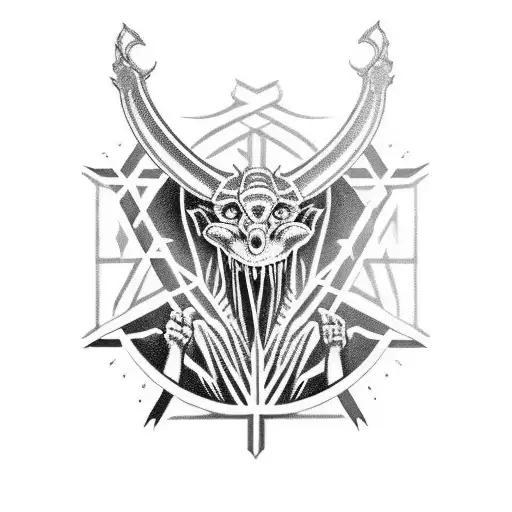 moloch eat ukrainian childrens tattoo design idea