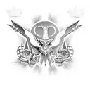 moloch eat ukrainian childrens tattoo design idea