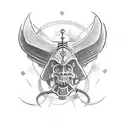 moloch eat ukrainian childrens tattoo design idea