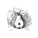Pear and Apple tattoo design idea