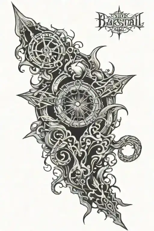 dark crystal tattoo design idea
