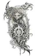 dark crystal tattoo design idea