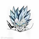 Vegeta tattoo design idea