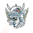 itchy from simpsons  tattoo design idea