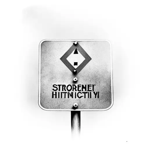 street sign tattoo design idea