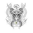 scorpio with "TRAN" in the image tattoo design idea