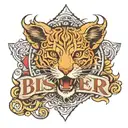 child name "biser" tattoo design idea