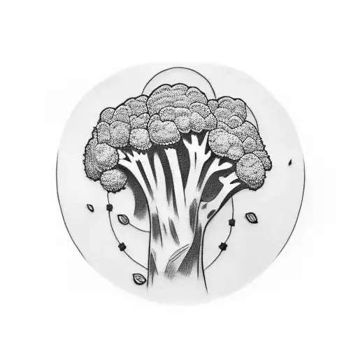broccoli tattoo design idea