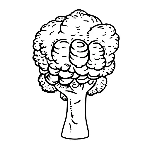 broccoli tattoo design idea