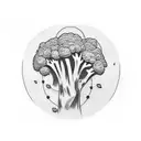 broccoli tattoo design idea