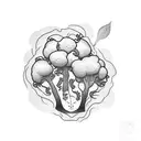 broccoli tattoo design idea
