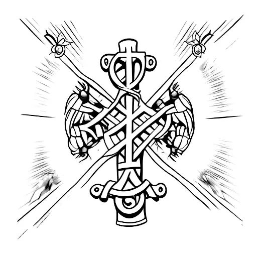 bible verse, cross  tattoo design idea