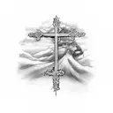 bible verse, cross  tattoo design idea