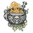 cauldron tattoo design idea