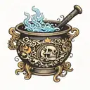 cauldron tattoo design idea