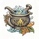 cauldron tattoo design idea