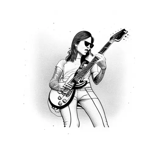 Les Paul and Fender Stratocaster tattoo design idea