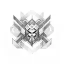 Nordic fighting with templars tattoo design idea