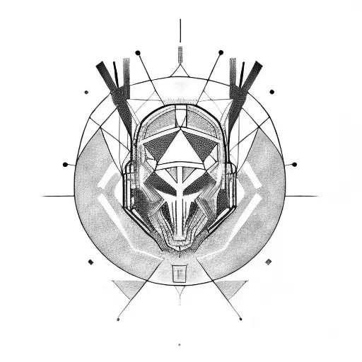cyberware black on white full arm tattoo design idea