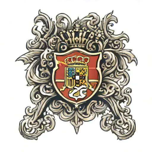 spain flag color tattoo design idea