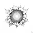 Sunflower, semicolon, vines tattoo design idea