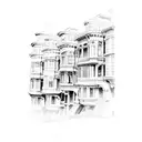 San Francisco corner building tattoo design idea