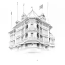 San Francisco corner building tattoo design idea