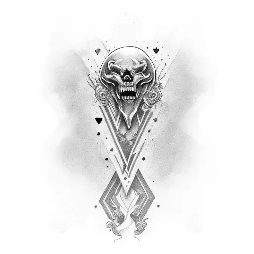 corazón bordado de lana tattoo design idea