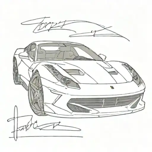 white ferrari frank ocean tattoo design idea