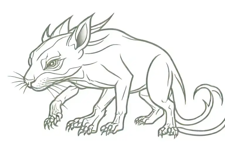 Chupacabra tattoo design idea