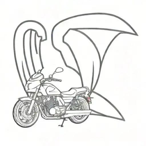 Honda Motorcycle Wing  tattoo design idea