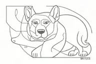 word brutus tattoo design idea