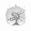 oak tree tattoo design idea