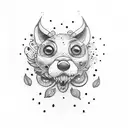 Bipolar happy sad face  tattoo design idea