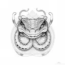 rattlesnake tattoo design idea