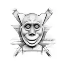 Jigsaw's puppet with a puzzle piece missing tattoo design idea